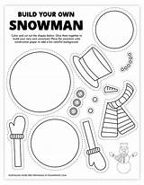 Snowman Build Own Printable Coloring Paper Printables Glue Pjs Paint Crayons Scissors Pencils Markers Colored Located Bottom Construction Link Post sketch template