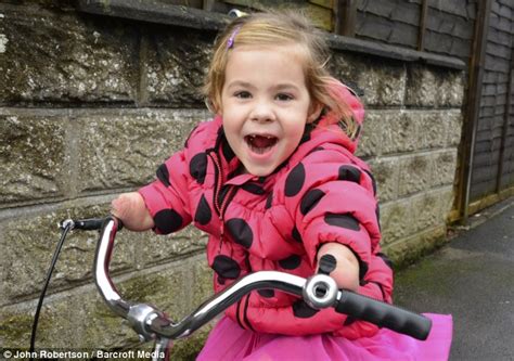 Five Year Old Meningitis Survivor Charlotte Nott Enjoys Tricycle She