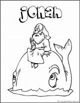 Jonah Bible Coloring Pages Kids Stories Crafts Sunday Color School Jonas Para Story Sheet sketch template
