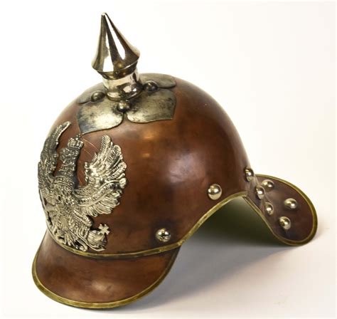 lot wwi german artillery brass officer helmet