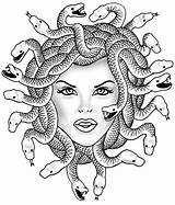 Medusa Gorgon Monochrome Lifetime Chthonic Pngwing Jellyfish sketch template