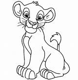 Simba Cub sketch template