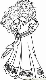 Merida Coloringpages101 Princesses Brave sketch template
