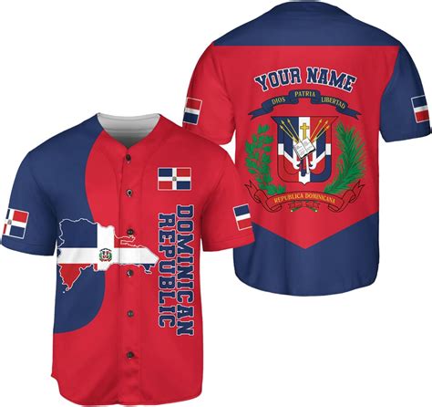Personalized Dominican Republic Baseball Jersey Shirt Team