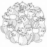 Kolorowanki Boule Licorne Adorable Koty Kucing Chatons Scarabocchio Svegli Kotków Kolorowanka Kotki Mewarnai Druku 30seconds Grupa Gatti Colorano Divertente Drukowania sketch template