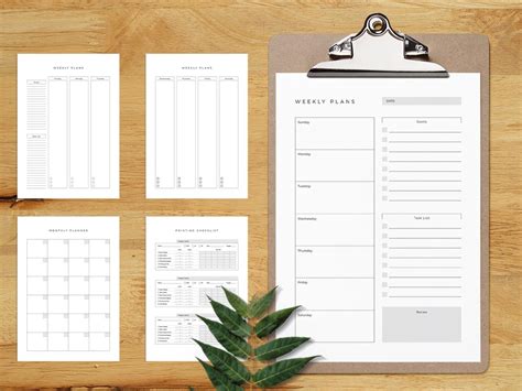 printable planner template stockindesign