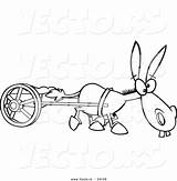 Donkey Cart Clipart Pulling Cartoon Coloring Outline Carts Clipground Vector Plodding Leishman Ron sketch template