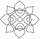 Rangoli Diwali Designs Patterns Coloring Printable Kids Simple Pages Colouring Print Easy India Pattern Drawings Kolam Color Templates Drawing Craft sketch template