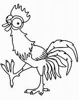 Moana Heihei Vaiana Chickens Coq Pua Bestcoloringpagesforkids Nuggets Maui Farm Epingle Ius sketch template