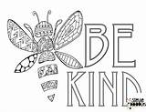 Kind Coloring Pages Printable Bee Kindness Sheets Kids Bees Choose Board Stevie sketch template