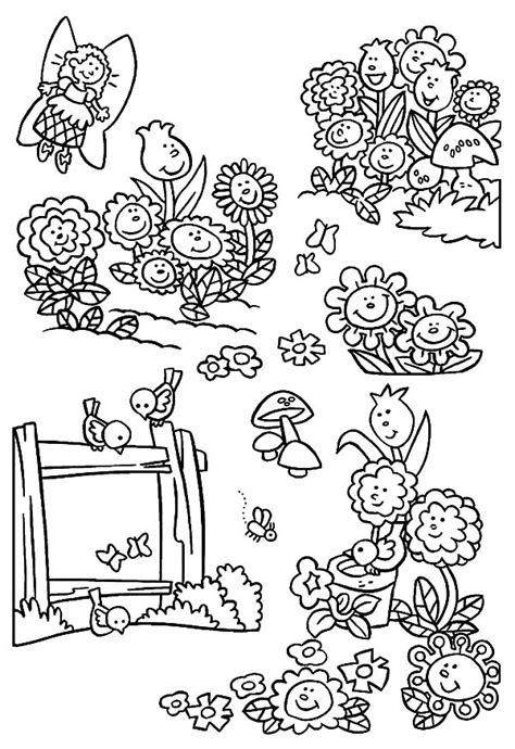 butterfly  flower   garden colouring pages color luna