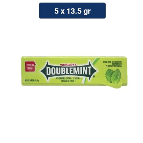 Jual Doublemint Permen Karet Rasa Peppermint 5 X 13 5 Gr Shopee Indonesia