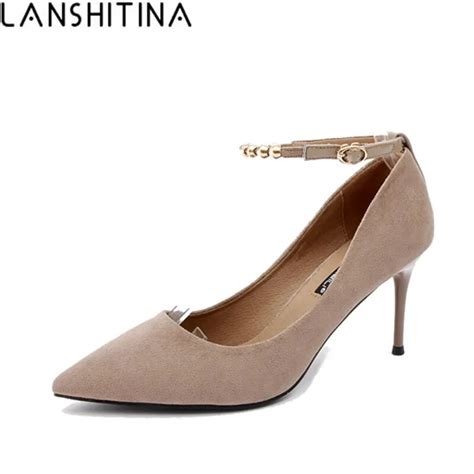 2018 spring women pumps sexy thin heels office lady shoes flock pointed