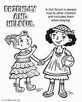 Coloring Scout Helpful Friendly Girl Pages Law Daisy Petal Book Scouts Yellow Makingfriends Color Activities Girls Daisies Printable Clipart Print sketch template