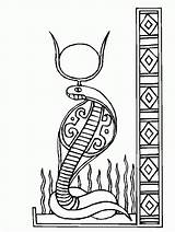 Cobra Figure Egypt Ancient Coloring Wadjet Head Visit Egyptian sketch template