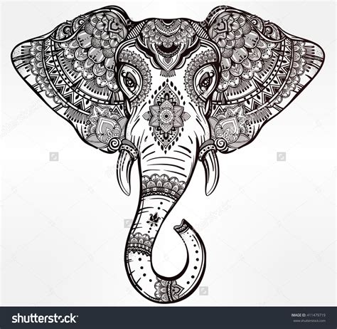 elephant mandala clipart   cliparts  images