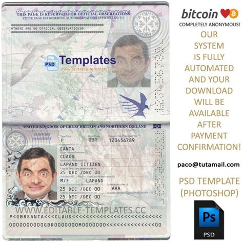 pin on passport template