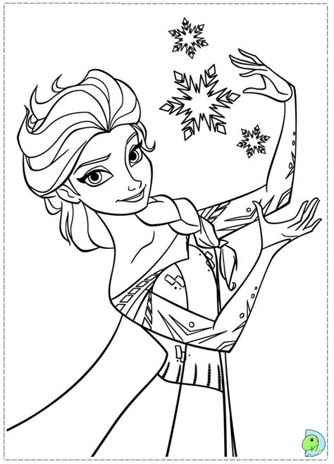 frozen small elsa colouring pages