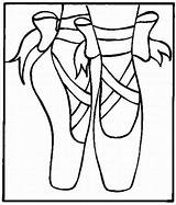 Ballet Shoes Coloring Pages Clipart Slippers Printable Shoe Color sketch template