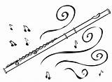 Flute sketch template