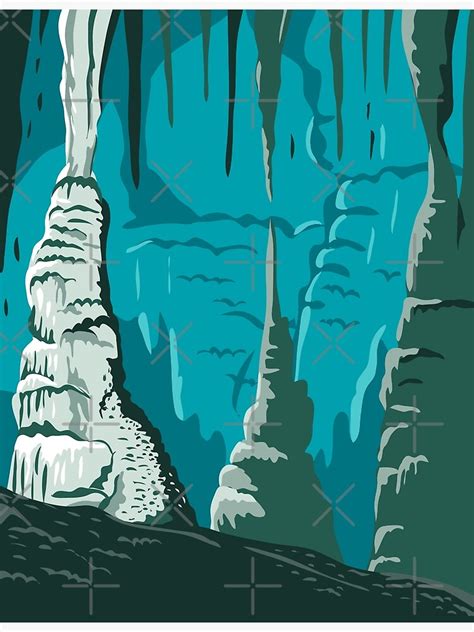 carlsbad caverns national park poster  sale  ermland label redbubble