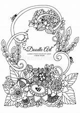 Exercises Stress Anti Doodle Floral Drawing Coloring Book Illustration Vector Frame Zentangl Meditative Adults Preview Beauty Ornate Dreamstime sketch template