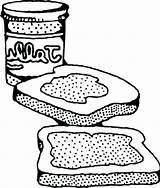 Butter Coloring Peanut Sandwich Pages Drawing Getdrawings Getcolorings Popular sketch template