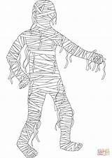 Coloring Mummy Pages Drawing Printable Paper sketch template