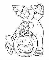 Coloring Halloween Pages Costume Clown Kids Color Costumes Dress Boy Sheets Dog Scary Bright Because Fall Colors Fun Use Popular sketch template