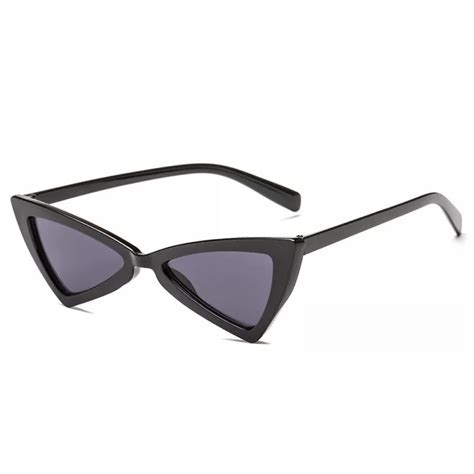 small triangle cat eye sunglasses women fashion vintage cat eyeglasses