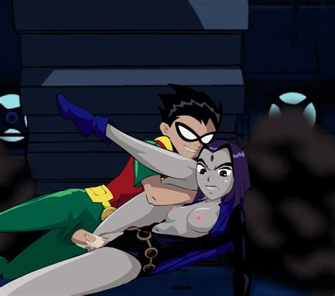 robin and raven are having animated sex