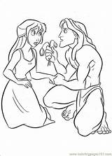 Tarzan Coloring Pages Disney Printable Color Kids Book Online Coloriage Cartoons Info Print sketch template