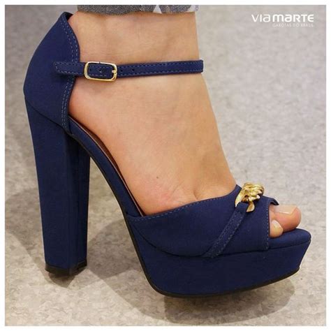 sandália salto alto azul bic high heels party shoes inverno 2015 ref 15 3904