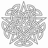 Coloring Pentagram Celtic Pentacle Pages Patterns Embroidery Designs Symbols Wicca Knotwork Mandala Wiccan Pagan Quilt Knot Unique Knots Regency Urbanthreads sketch template