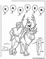 Sven Coloring Kristoff Olaf Frozen Colouring Pages Easter Printable Color Print Book sketch template