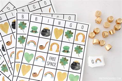 printable st patricks day bingo sheets  calling cards