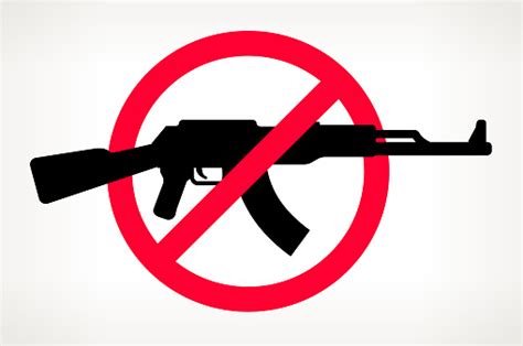 No Gun Violence Vector Poster Stock Illustration Download Image Now