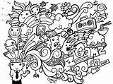 Doodle Pages Print Doodles Easy Simple Coloring Cute Designs Drawings Coloringtop Drawing Happy sketch template