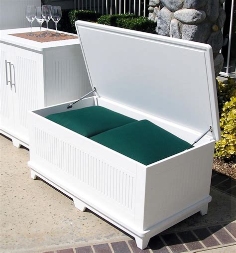 white wood storage bench practical  doubled functional storage