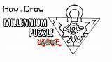 Millennium Puzzle Yu Gi Oh sketch template