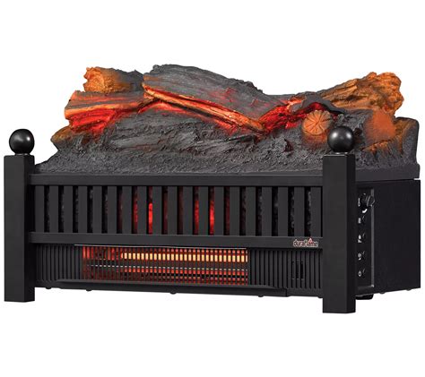 duraflame infrared electric log set heater  crackle sound qvccom