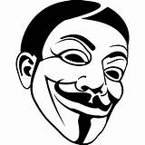 Mask Anonymous Drawing Fawkes Guy Paintingvalley sketch template