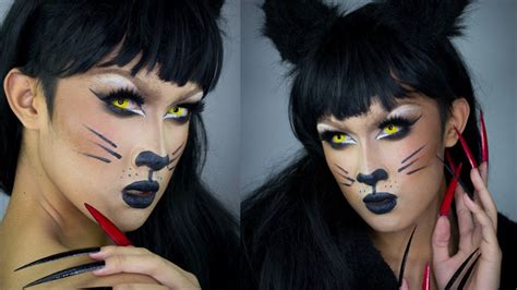 glam cat drag makeup tutorial 31 days of halloween 2016 youtube