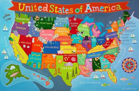 united states map  kids