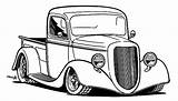 Coloring Rod Hot Pages Cars Car Drawing Pick Drawings Color Truck Kidsplaycolor Trucks Rods Kids Cool Cartoon Old Pickup Pdf sketch template