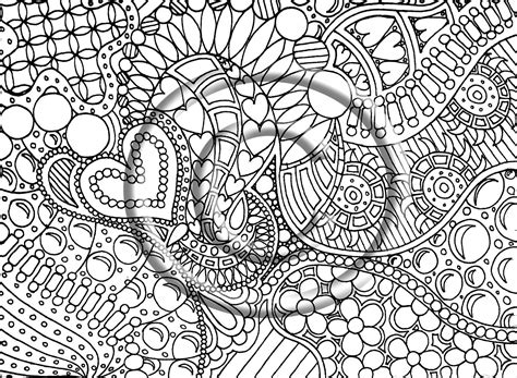 instant   coloring page hand drawn zentangle inspired