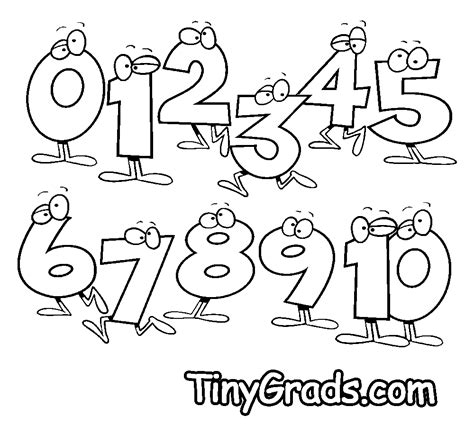 numbers coloring pages tinygrads