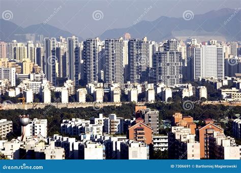 residential area stock image image  flats city china