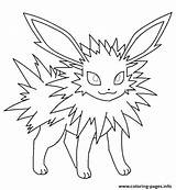 Pokemon Eevee Jolteon Colorir Evoli Pickachu Ausdrucken Malvorlagen Everfreecoloring sketch template