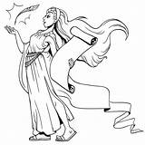 Calliope Goddesses sketch template
